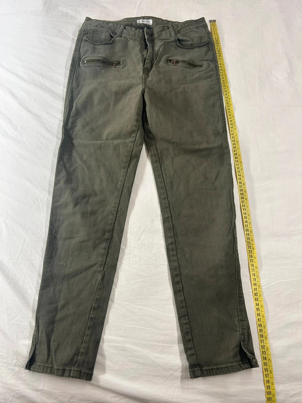 Jean skinny kiabi vert kaki